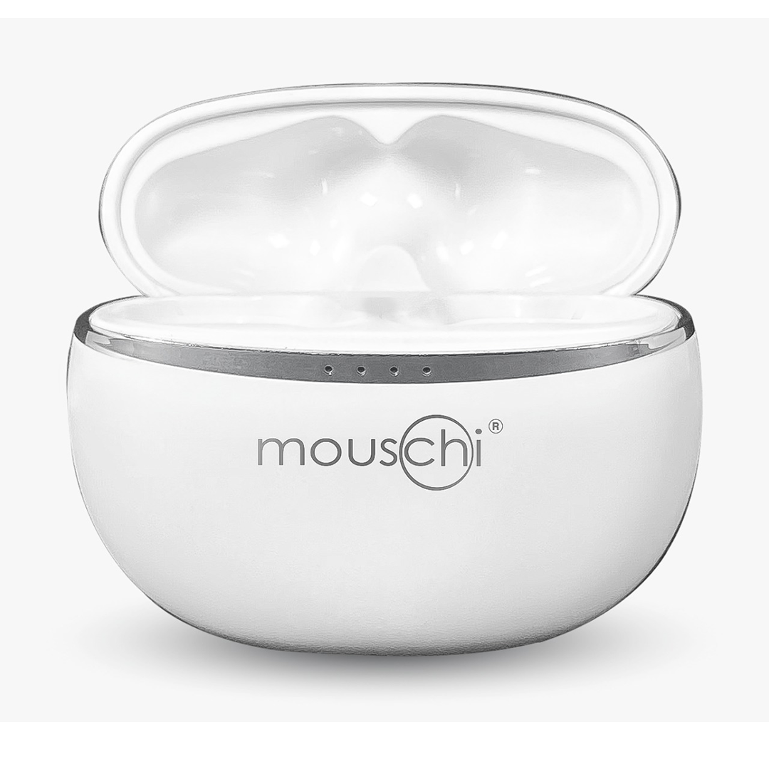 mouschi BEM base bluetooth earbuds white
