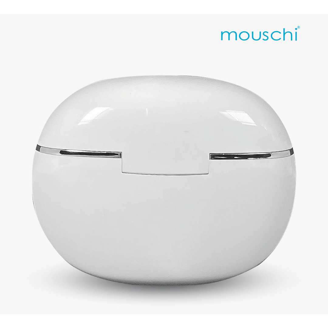 mouschi BEM base bluetooth earbuds white