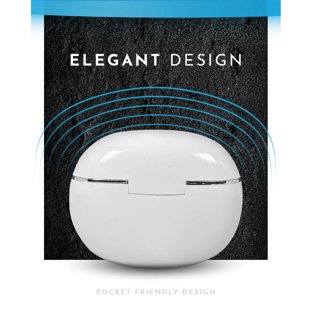 mouschi BEM base bluetooth earbuds white